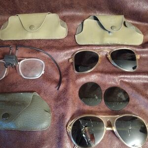 WW2 Army Glasses Cases And Bits And Pieces.  Military Glasses